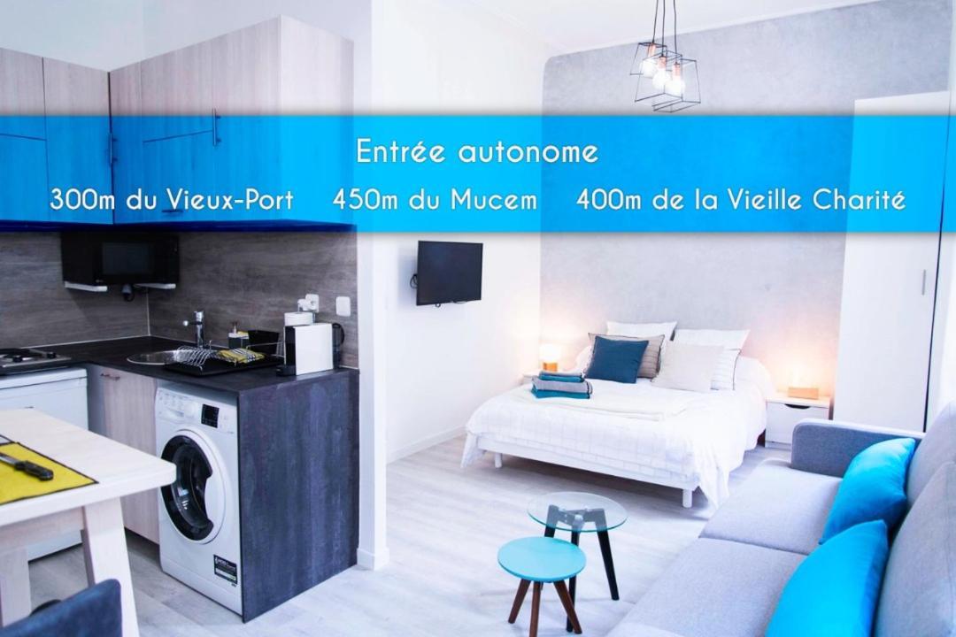 Studio Cathedrale Vieux-Port - Mucem - Vieille Charite Marseille Exteriér fotografie